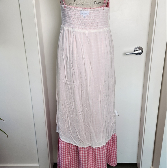 Pink Romantic Gingham Maxi Dress - Picture 3 of 16